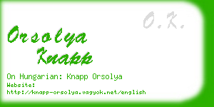 orsolya knapp business card